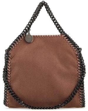 Stella McCartney Tiny Tote Eco Shaggy Deer W/Dark Ruthenium Color C - Brown