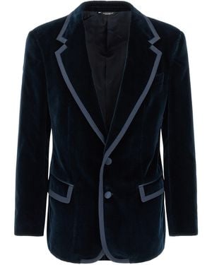Dolce & Gabbana Dolce&Gabbana 'Sicilia' Tuxedo Blazer - Blue