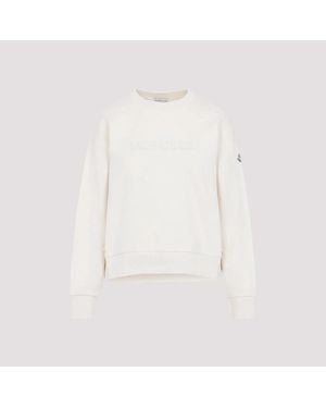 Moncler Hoodie With Embroidered Logo - White
