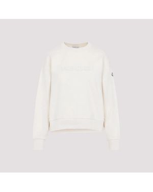Moncler Plush Embroidered Logo - White
