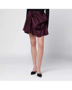 Ganni Mauve Draped Mini Skirt - Purple