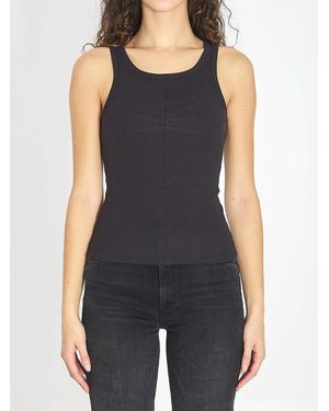 Alaïa Alaia Darts Cotton Tank Top - Black