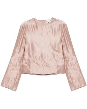 Loulou de Saison Nino Round Neck Blouse - Pink