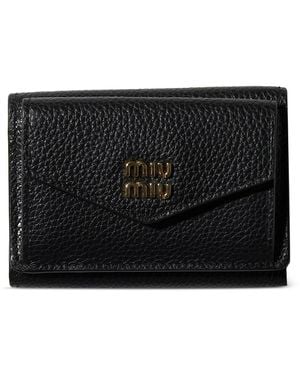 Miu Miu Small Leather Wallet - Black