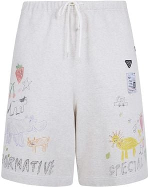 Maison Mihara Yasuhiro "Kids Doodle" Shorts - Grey