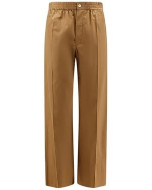 Celine Elasticated-Waist Pants - Natural