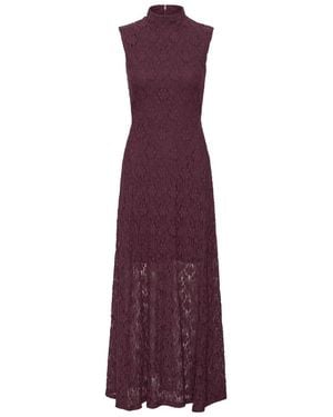 ROTATE BIRGER CHRISTENSEN Lace Maxi Flared Dress - Purple