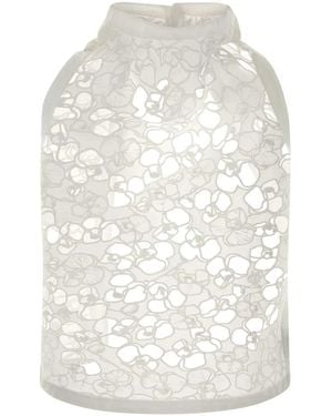 Carven Bl442-Backless Top - White