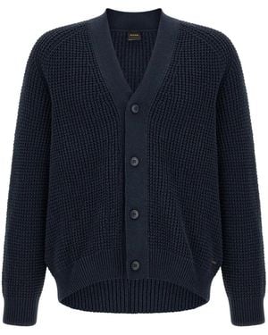 BOSS Honeycomb Cardigan - Blue
