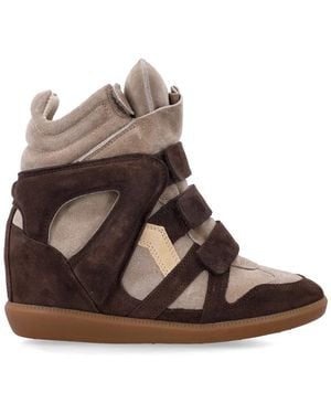 Isabel Marant Bekett Suede Leather Trainers - Brown
