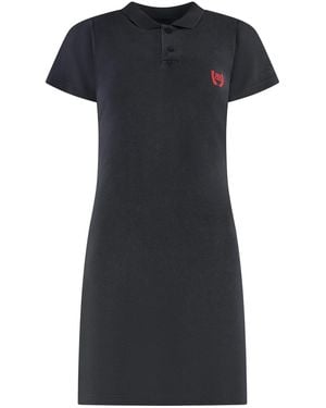 Balenciaga Cotton Pique Polo Dress - Black