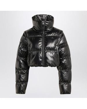 adidas Originals Shiny Convertible Cropped Puffer Jacket - Black