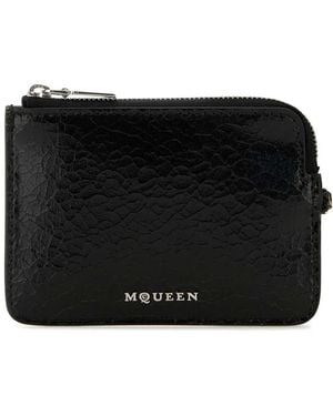 McQueen Sling Zip Coin Pouch - Black