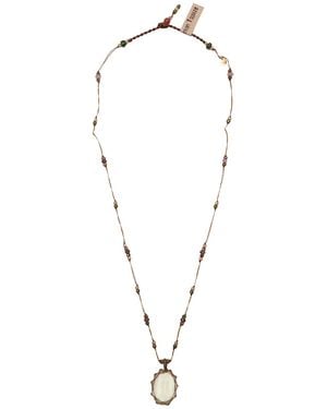 Sharing Tibetan Pendant Necklace - White