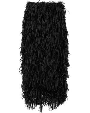 Co. Fringe Skirt - Black