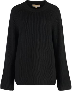 Michael Kors Merino Wool Crew-Neck Jumper For - Black