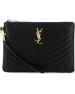 Saint Laurent Ysl Pouch Mono - Black