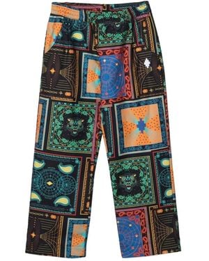 Marcelo Burlon Marcelo Burlon County Of Milan Trousers "Bandana Aop Carrot" - Green