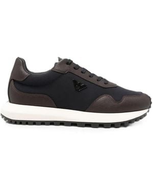 Emporio Armani Logo Trainers - Black