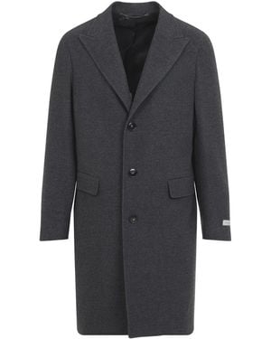 Canali Grigio Coat - Black