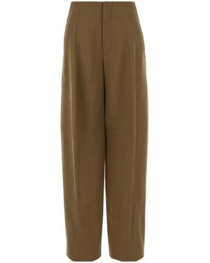 Victoria Beckham Sculptural Leg Trouser - Green