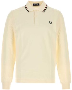 Fred Perry Style Piqué Polo Shirt For - Natural
