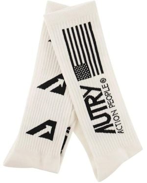 Autry Socks With Iconic Logo - White