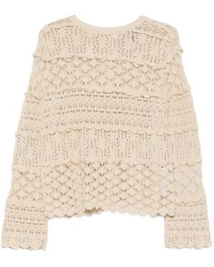 Semicouture Zilla Cotton Cardigan - Natural