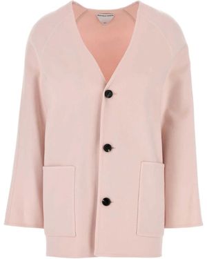 Bottega Veneta Pastel Wool Blend Cardigan - Pink