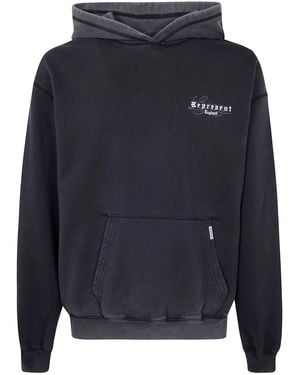 Represent Legacy Overprint" Hoodie - Blue