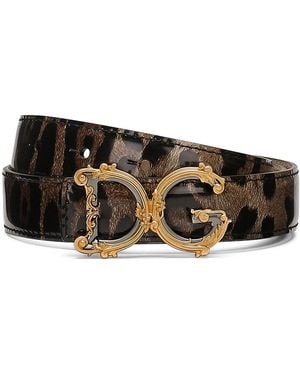 Dolce & Gabbana Dg Girls Leather Belt - Black