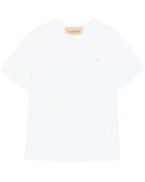 Valentino Vgold Cotton T-Shirt - White