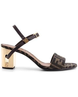 Fendi 65Mm Delfina Sandals - Black