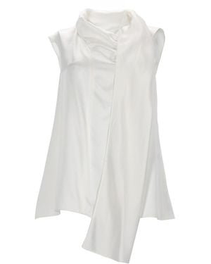 Max Mara S Max Mara Silk Satin Top - White