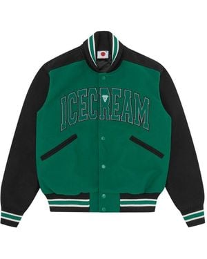 BBCICECREAM College Varsity Jacket - Green