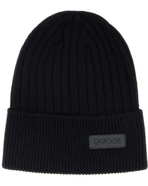 Gucci Wool Beanie Hat - Black