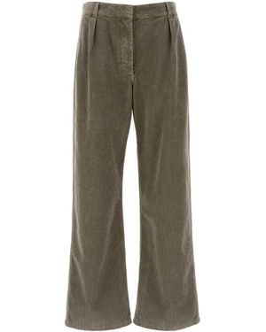 The Row Dove Corduroy Adler Wide-Leg Pant - Green