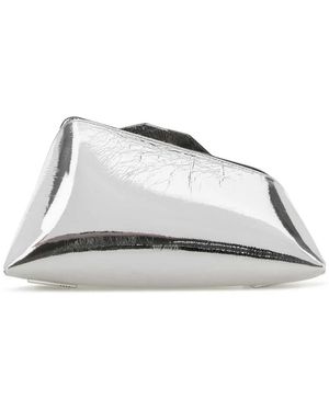 The Attico Leather 8.30 Pm Clutch - Metallic