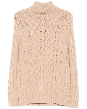 Brunello Cucinelli Cable-Knit Roll-Neck Cashmere Jumper - Natural