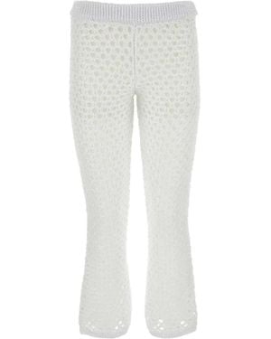 Valentino Garavani Mesh Escape Pant - White