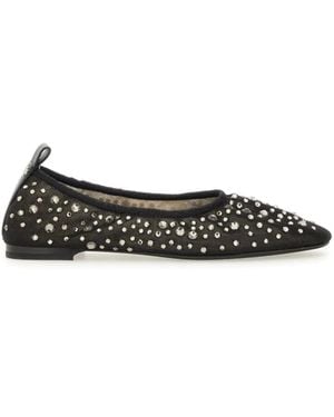 Tory Burch Ballerina With Crystals - Black