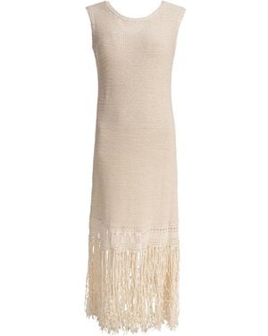 Sandbeige Polyester Dress - Natural
