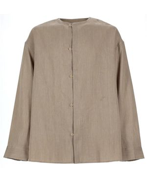 Jacquemus Linen-Blend Shirt - Natural