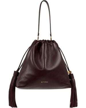 Etro Saturno Paisley Bucket Bag - Brown