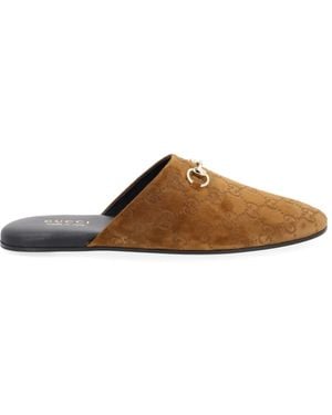 Gucci Sabot With Clamp - Brown
