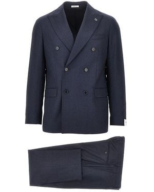 BRERAS Milano Novara Wool Tailored Suit - Blue