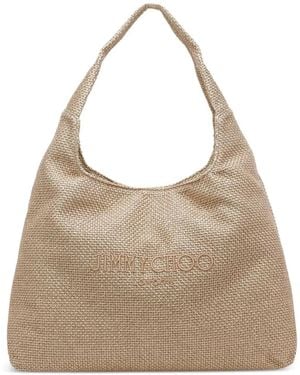 Jimmy Choo Diamond Beach Hobo Handbag - Natural