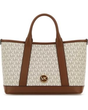MICHAEL Michael Kors Printed Canvas Small Luisa Shopping Bag - Brown