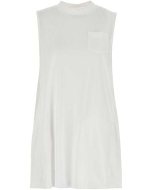 Sacai Cotton Mini Dress - White