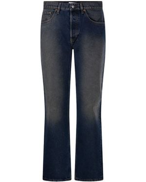 Golden Goose Faded Straight-Leg Jeans - Blue